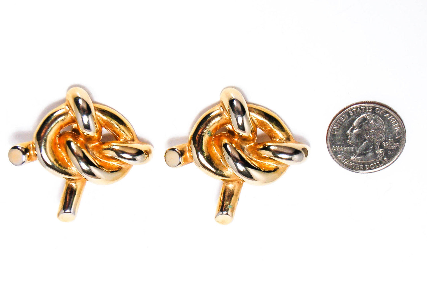 1980s Gold Knot Earrings by 1980s - Vintage Meet Modern Vintage Jewelry - Chicago, Illinois - #oldhollywoodglamour #vintagemeetmodern #designervintage #jewelrybox #antiquejewelry #vintagejewelry