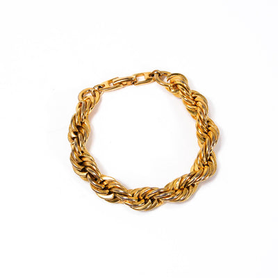 Gold Rope Chain Bracelet by Napier by Napier - Vintage Meet Modern Vintage Jewelry - Chicago, Illinois - #oldhollywoodglamour #vintagemeetmodern #designervintage #jewelrybox #antiquejewelry #vintagejewelry
