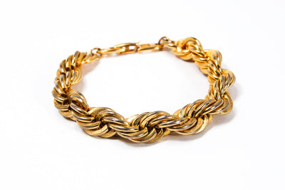 Gold Rope Chain Bracelet by Napier by Napier - Vintage Meet Modern Vintage Jewelry - Chicago, Illinois - #oldhollywoodglamour #vintagemeetmodern #designervintage #jewelrybox #antiquejewelry #vintagejewelry