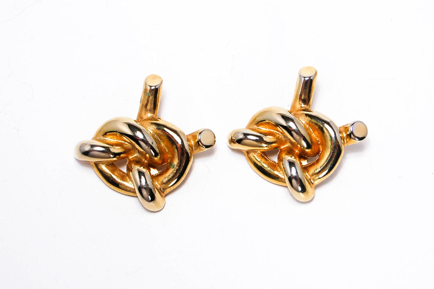 1980s Gold Knot Earrings by 1980s - Vintage Meet Modern Vintage Jewelry - Chicago, Illinois - #oldhollywoodglamour #vintagemeetmodern #designervintage #jewelrybox #antiquejewelry #vintagejewelry