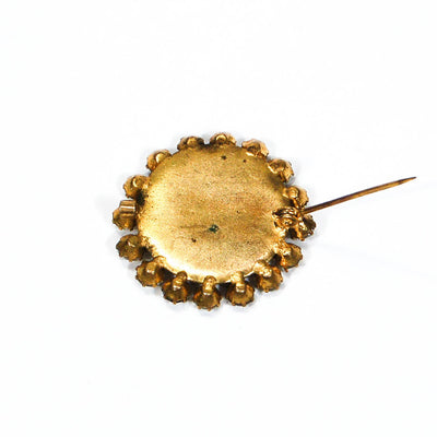 Miniature Victorian Lady Portrait Brooch Round with Rhinestones by 1970's - Vintage Meet Modern Vintage Jewelry - Chicago, Illinois - #oldhollywoodglamour #vintagemeetmodern #designervintage #jewelrybox #antiquejewelry #vintagejewelry