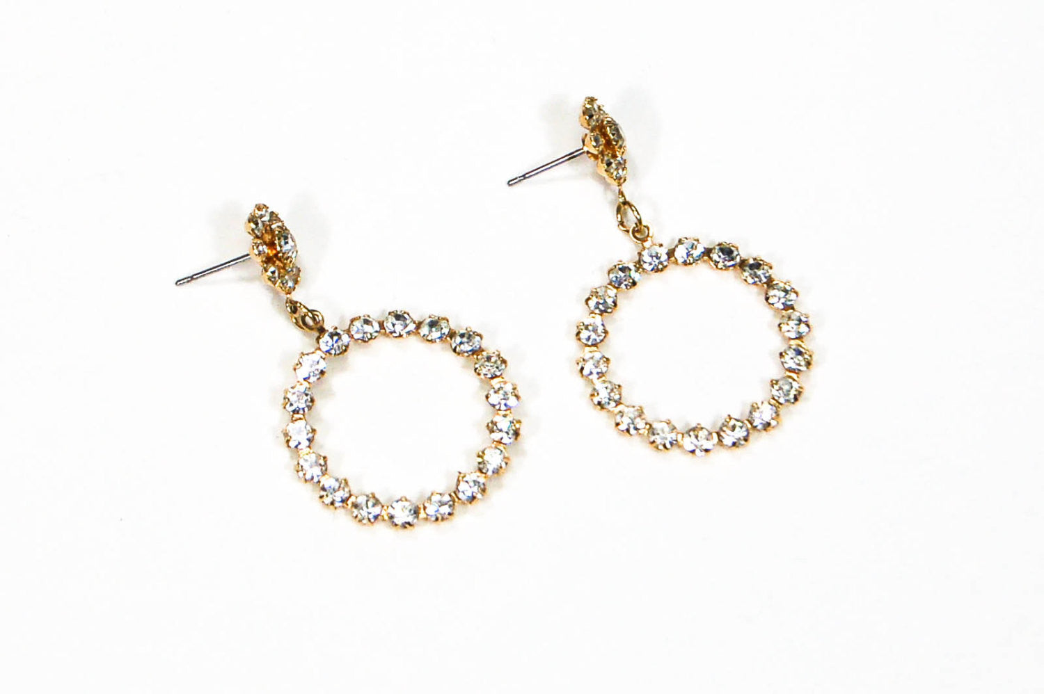 Rhinestone Door Knocker Earrings by Swarovski by Swarovski - Vintage Meet Modern Vintage Jewelry - Chicago, Illinois - #oldhollywoodglamour #vintagemeetmodern #designervintage #jewelrybox #antiquejewelry #vintagejewelry