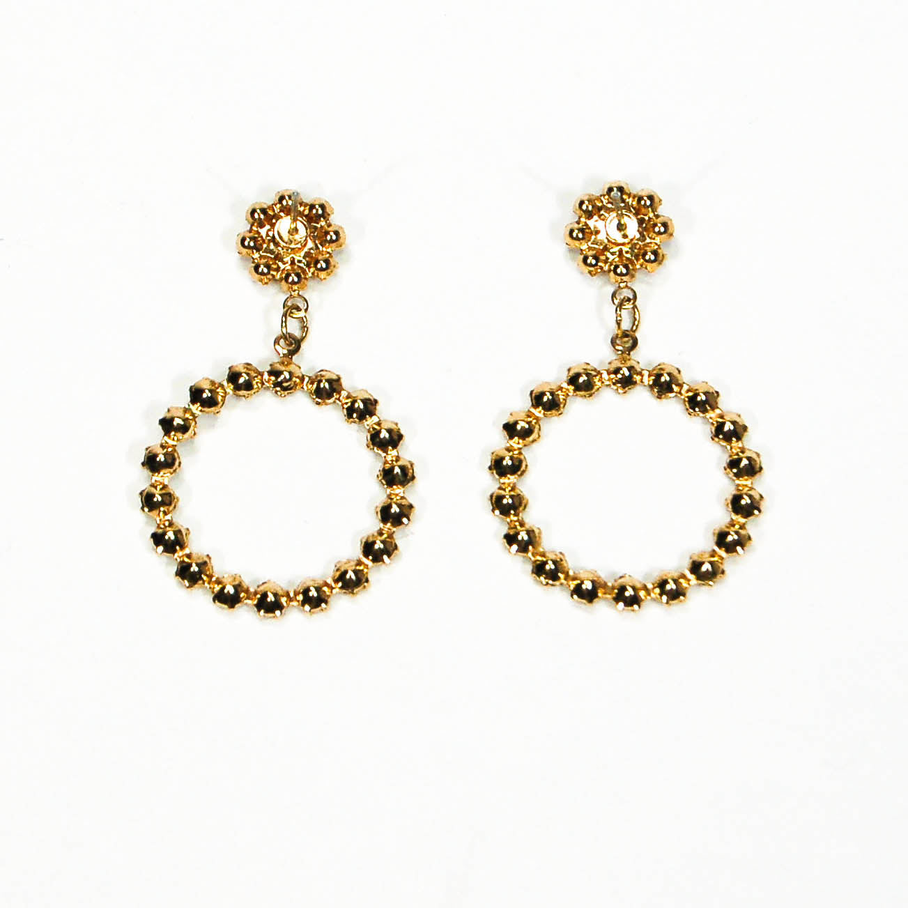 Rhinestone Door Knocker Earrings by Swarovski by Swarovski - Vintage Meet Modern Vintage Jewelry - Chicago, Illinois - #oldhollywoodglamour #vintagemeetmodern #designervintage #jewelrybox #antiquejewelry #vintagejewelry