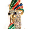 1980's Colorful Rhinestone Cockatoo Brooch by Carven of Paris by Carven of Paris - Vintage Meet Modern Vintage Jewelry - Chicago, Illinois - #oldhollywoodglamour #vintagemeetmodern #designervintage #jewelrybox #antiquejewelry #vintagejewelry