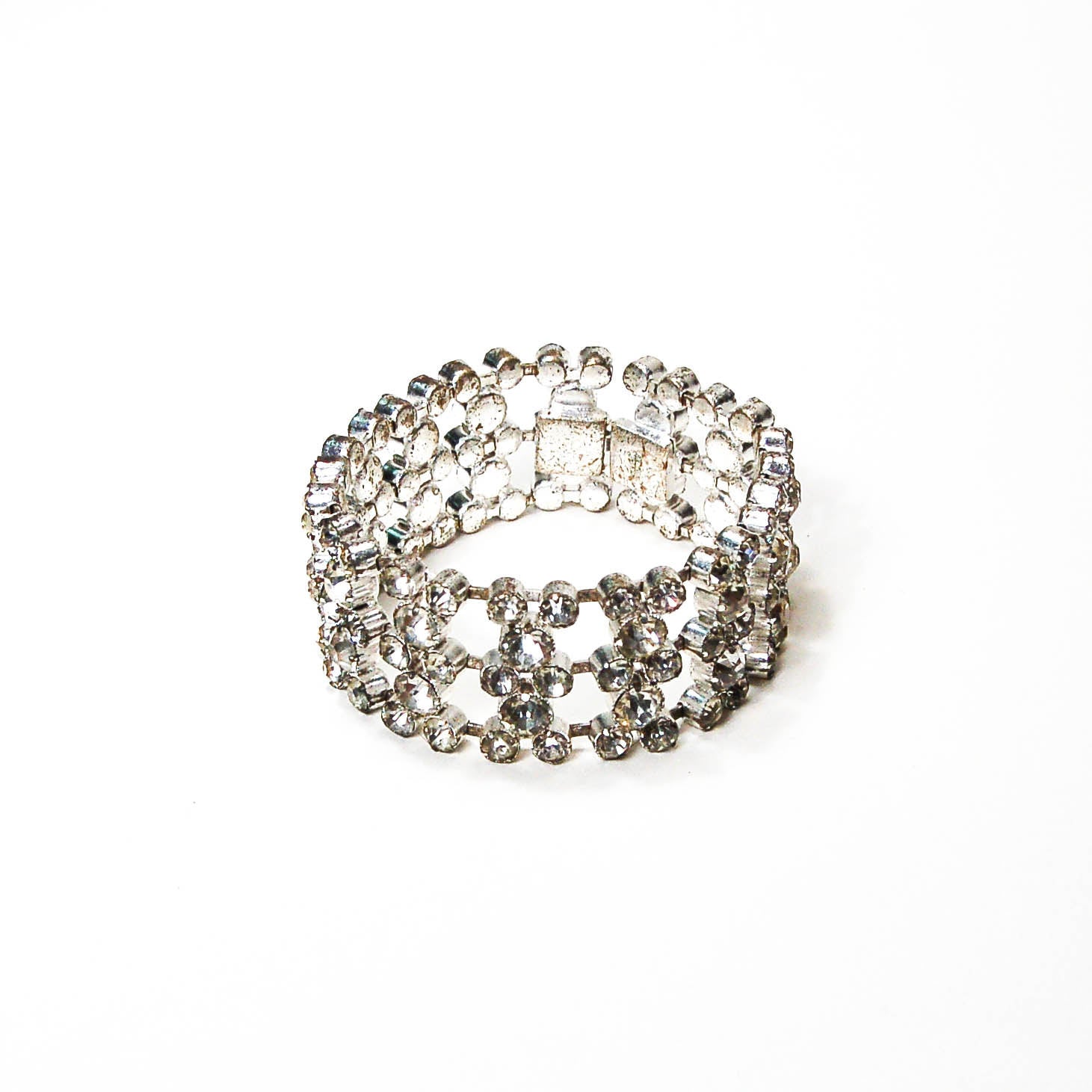 1930's Art Deco Czech Diamante Rhinestone Bracelet by 1930's - Vintage Meet Modern Vintage Jewelry - Chicago, Illinois - #oldhollywoodglamour #vintagemeetmodern #designervintage #jewelrybox #antiquejewelry #vintagejewelry