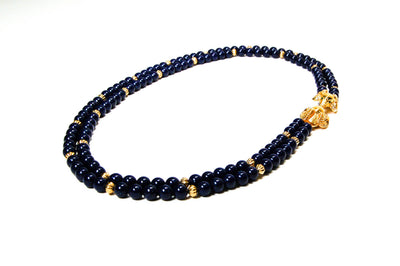 Lapis Colored Beaded Necklace by KJL for Avon by KJL - Vintage Meet Modern Vintage Jewelry - Chicago, Illinois - #oldhollywoodglamour #vintagemeetmodern #designervintage #jewelrybox #antiquejewelry #vintagejewelry
