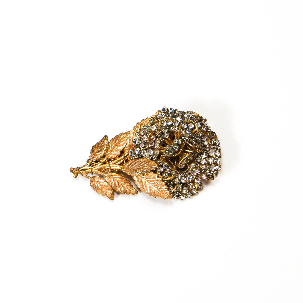Rhinestone Flower Brooch by Josef Morten