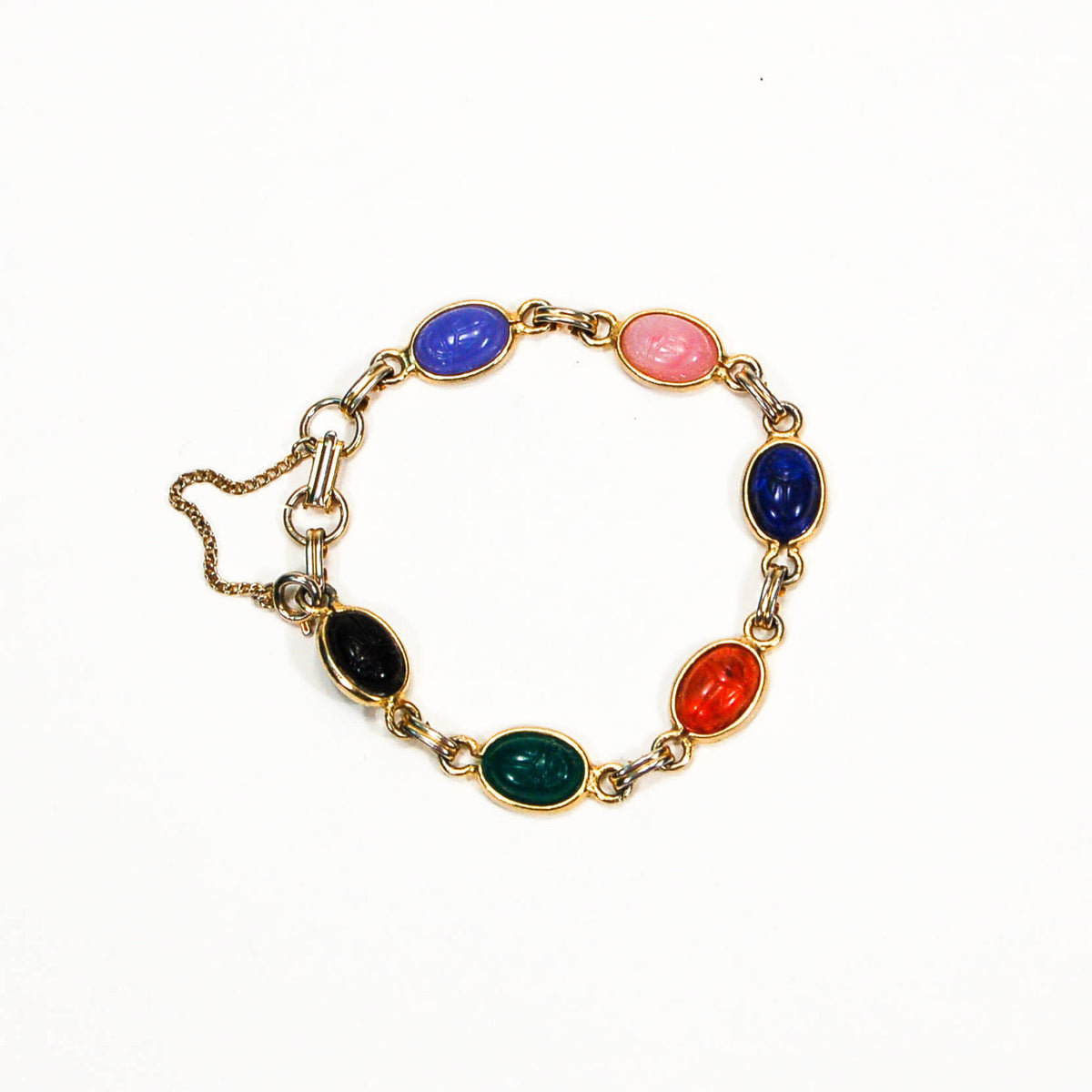 1960's Colorful Scarab Bracelet