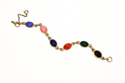 1960's Colorful Scarab Bracelet by 1960s Vintage - Vintage Meet Modern Vintage Jewelry - Chicago, Illinois - #oldhollywoodglamour #vintagemeetmodern #designervintage #jewelrybox #antiquejewelry #vintagejewelry