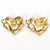 1980's Gold Tone Rose Earrings
