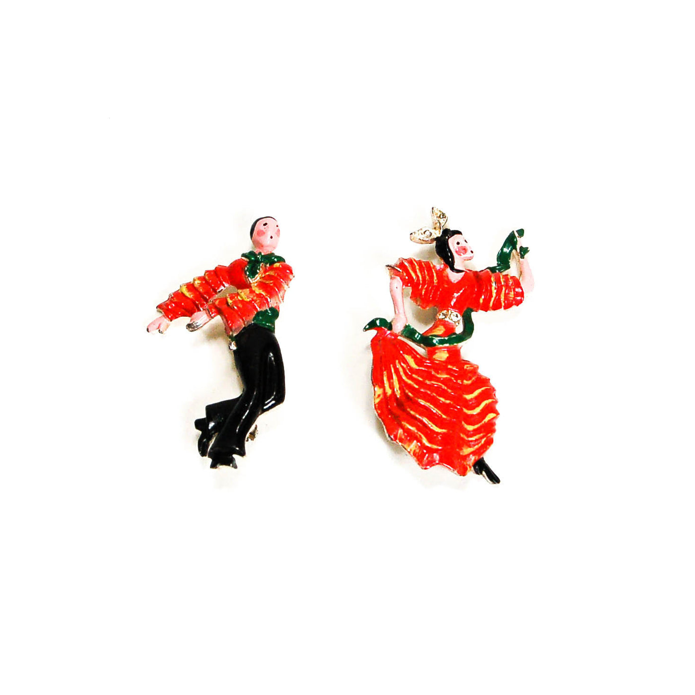 1940's Flamenco Dancer Pins by Coro