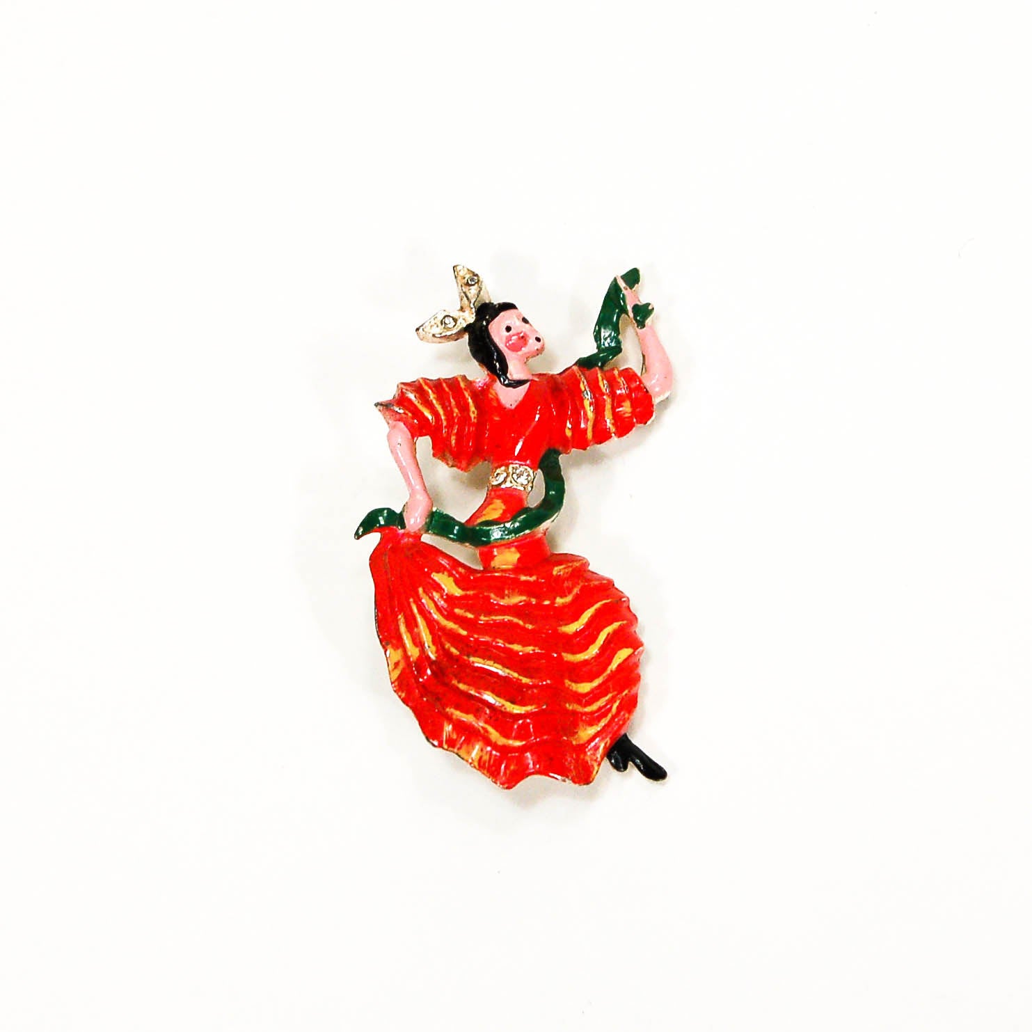 1940's Flamenco Dancer Pins by Coro by Coro - Vintage Meet Modern Vintage Jewelry - Chicago, Illinois - #oldhollywoodglamour #vintagemeetmodern #designervintage #jewelrybox #antiquejewelry #vintagejewelry