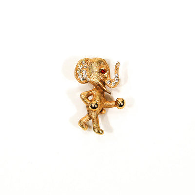 1950's Boxing Elephant Rhinestone Brooch by 1950's - Vintage Meet Modern Vintage Jewelry - Chicago, Illinois - #oldhollywoodglamour #vintagemeetmodern #designervintage #jewelrybox #antiquejewelry #vintagejewelry