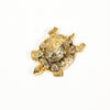 Gold Tone Turtle Brooch with Rhinestones by 1980s - Vintage Meet Modern Vintage Jewelry - Chicago, Illinois - #oldhollywoodglamour #vintagemeetmodern #designervintage #jewelrybox #antiquejewelry #vintagejewelry