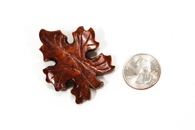 1970's Wood Oak Leaf Brooch by 1970's - Vintage Meet Modern Vintage Jewelry - Chicago, Illinois - #oldhollywoodglamour #vintagemeetmodern #designervintage #jewelrybox #antiquejewelry #vintagejewelry