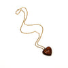 1970's Polished Zebra Wood Heart Necklace by 1970's - Vintage Meet Modern Vintage Jewelry - Chicago, Illinois - #oldhollywoodglamour #vintagemeetmodern #designervintage #jewelrybox #antiquejewelry #vintagejewelry