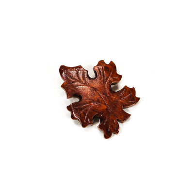 1970's Wood Oak Leaf Brooch by 1970's - Vintage Meet Modern Vintage Jewelry - Chicago, Illinois - #oldhollywoodglamour #vintagemeetmodern #designervintage #jewelrybox #antiquejewelry #vintagejewelry