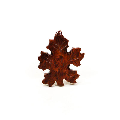 1970's Wood Oak Leaf Brooch by 1970's - Vintage Meet Modern Vintage Jewelry - Chicago, Illinois - #oldhollywoodglamour #vintagemeetmodern #designervintage #jewelrybox #antiquejewelry #vintagejewelry