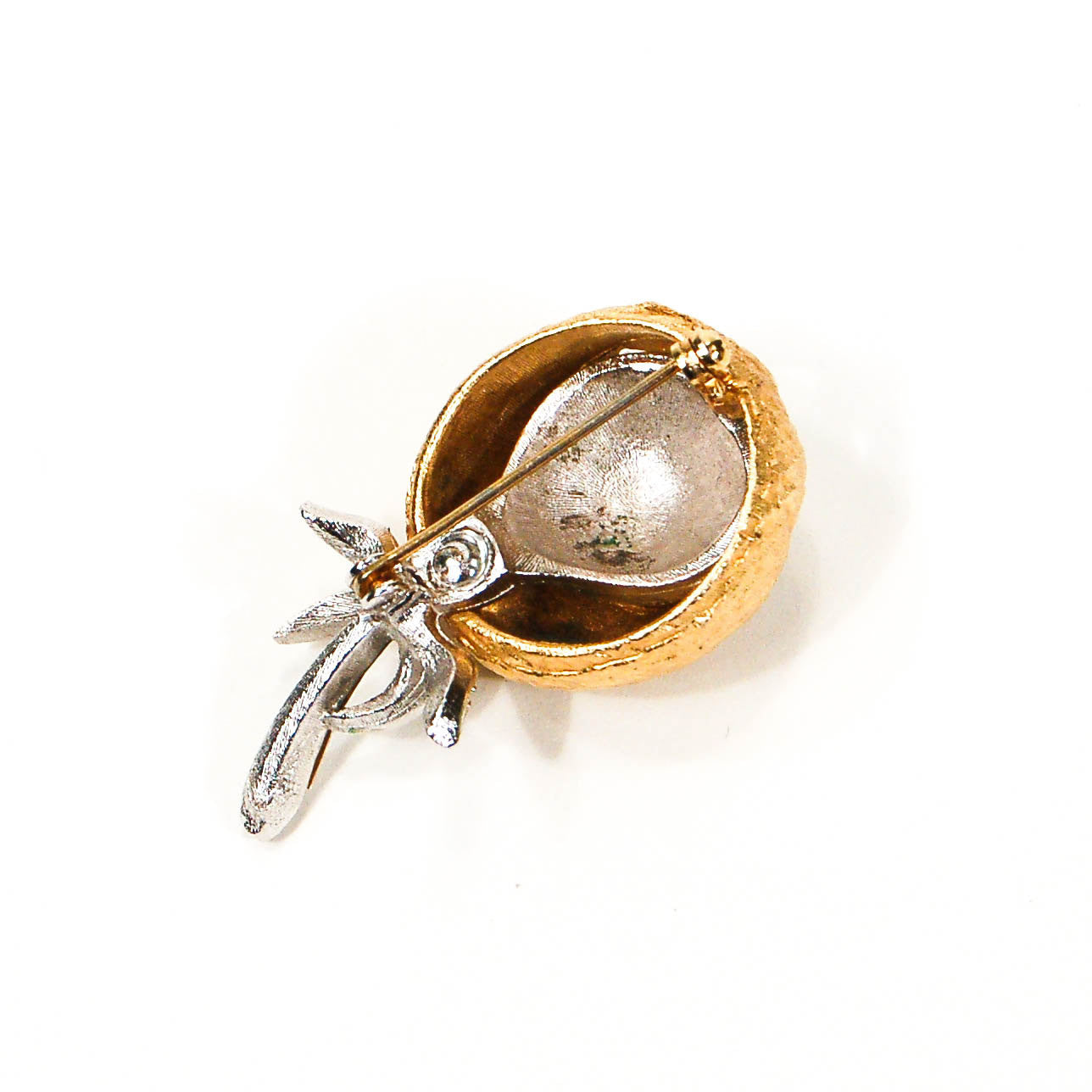 1960's Golden Thistle Brooch with Rhinestones by 1960s Vintage - Vintage Meet Modern Vintage Jewelry - Chicago, Illinois - #oldhollywoodglamour #vintagemeetmodern #designervintage #jewelrybox #antiquejewelry #vintagejewelry