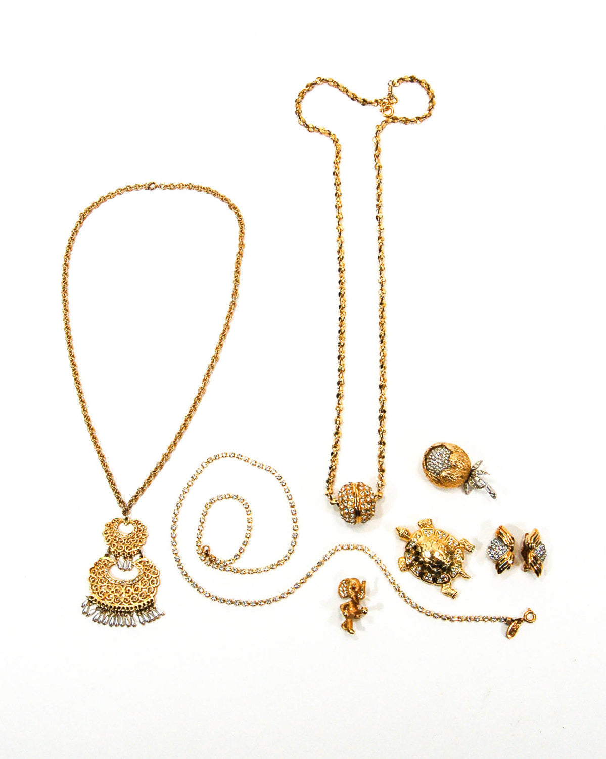 1980's Wave Pave Rhinestone Earrings by 1980s - Vintage Meet Modern Vintage Jewelry - Chicago, Illinois - #oldhollywoodglamour #vintagemeetmodern #designervintage #jewelrybox #antiquejewelry #vintagejewelry