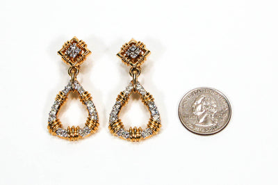 Door Knocker Style Rhinestone Earrings by Panetta by Panetta - Vintage Meet Modern Vintage Jewelry - Chicago, Illinois - #oldhollywoodglamour #vintagemeetmodern #designervintage #jewelrybox #antiquejewelry #vintagejewelry