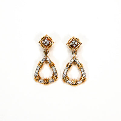 Door Knocker Style Rhinestone Earrings by Panetta by Panetta - Vintage Meet Modern Vintage Jewelry - Chicago, Illinois - #oldhollywoodglamour #vintagemeetmodern #designervintage #jewelrybox #antiquejewelry #vintagejewelry