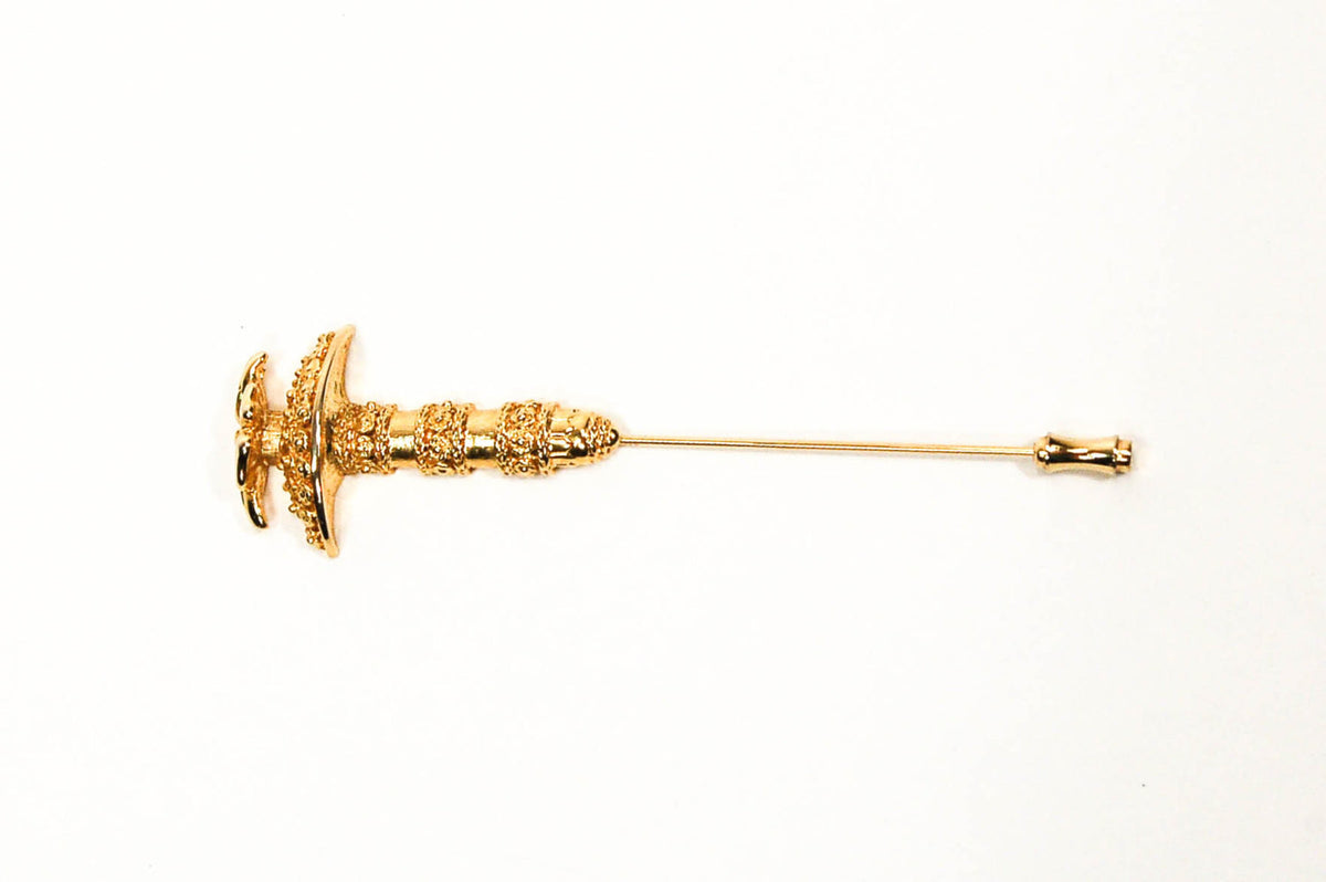 Gold Tone Umbrella Stick Pin by Mary McFadden