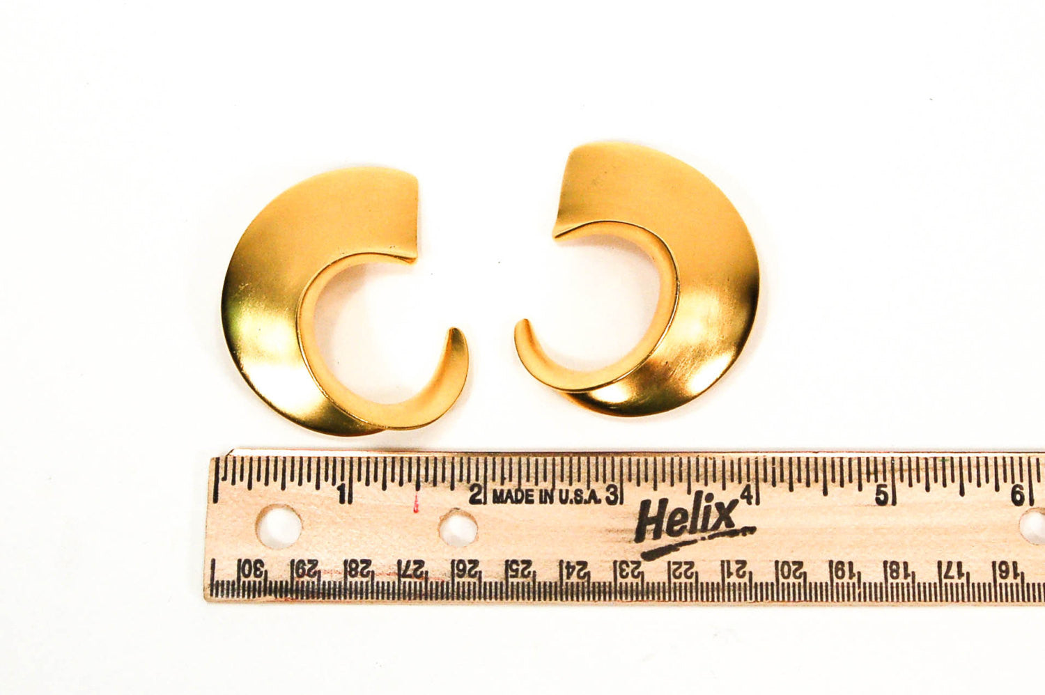 Over Sized Gold Tone Earrings by Clara Studio Inc by Clara Studio Inc - Vintage Meet Modern Vintage Jewelry - Chicago, Illinois - #oldhollywoodglamour #vintagemeetmodern #designervintage #jewelrybox #antiquejewelry #vintagejewelry