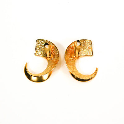 Over Sized Gold Tone Earrings by Clara Studio Inc by Clara Studio Inc - Vintage Meet Modern Vintage Jewelry - Chicago, Illinois - #oldhollywoodglamour #vintagemeetmodern #designervintage #jewelrybox #antiquejewelry #vintagejewelry