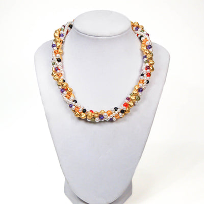 Colorful Beaded Necklace by Anne Klein by Anne Klein Couture - Vintage Meet Modern Vintage Jewelry - Chicago, Illinois - #oldhollywoodglamour #vintagemeetmodern #designervintage #jewelrybox #antiquejewelry #vintagejewelry