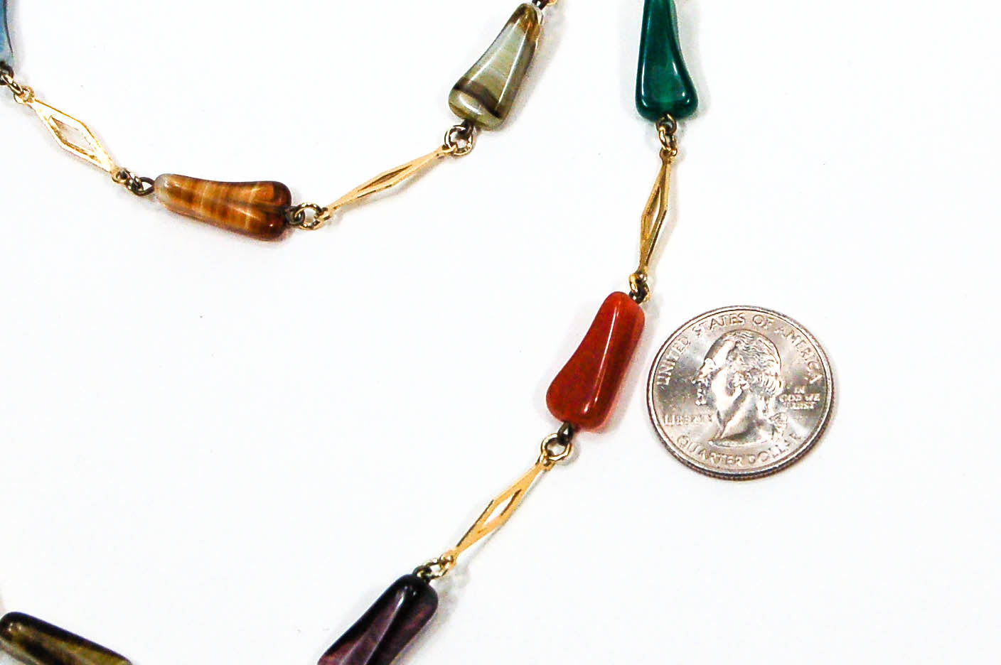 1970's Rainbow Art Glass Necklace by 1970's - Vintage Meet Modern Vintage Jewelry - Chicago, Illinois - #oldhollywoodglamour #vintagemeetmodern #designervintage #jewelrybox #antiquejewelry #vintagejewelry