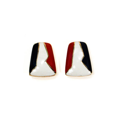 1980's Red White and Blue Clip Earrings by 1980s - Vintage Meet Modern Vintage Jewelry - Chicago, Illinois - #oldhollywoodglamour #vintagemeetmodern #designervintage #jewelrybox #antiquejewelry #vintagejewelry