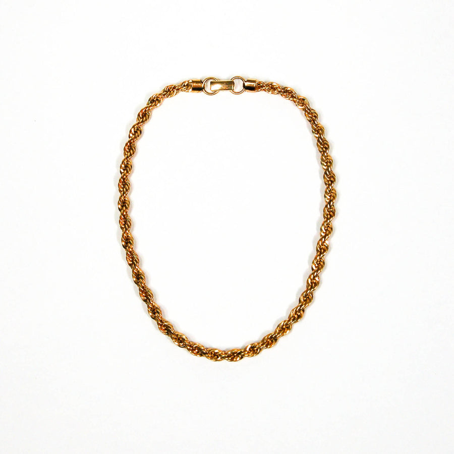 Gold Tone Choker Rope Chain Necklace by Napier by Napier - Vintage Meet Modern Vintage Jewelry - Chicago, Illinois - #oldhollywoodglamour #vintagemeetmodern #designervintage #jewelrybox #antiquejewelry #vintagejewelry