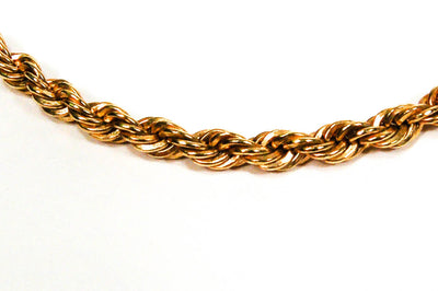 Gold Tone Choker Rope Chain Necklace by Napier by Napier - Vintage Meet Modern Vintage Jewelry - Chicago, Illinois - #oldhollywoodglamour #vintagemeetmodern #designervintage #jewelrybox #antiquejewelry #vintagejewelry