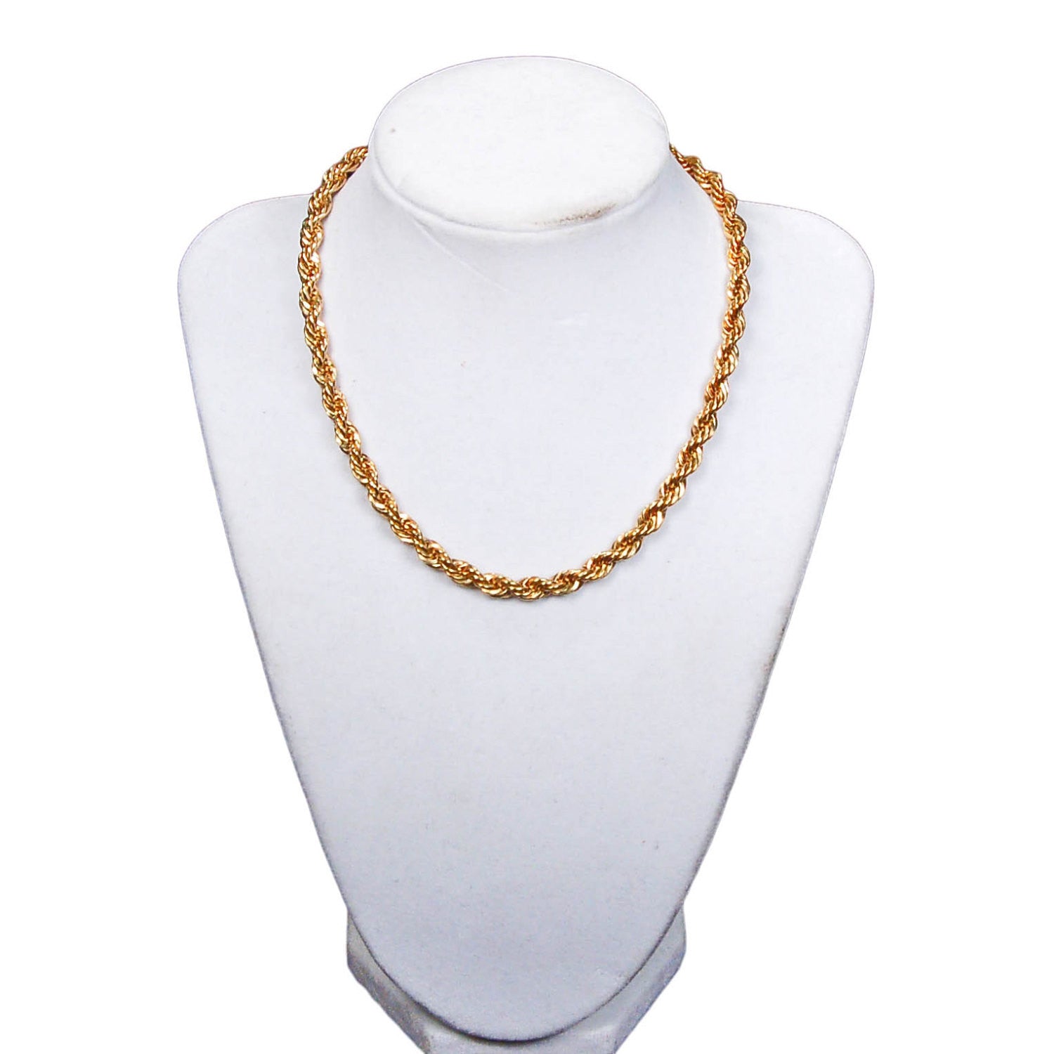 Gold Tone Choker Rope Chain Necklace by Napier by Napier - Vintage Meet Modern Vintage Jewelry - Chicago, Illinois - #oldhollywoodglamour #vintagemeetmodern #designervintage #jewelrybox #antiquejewelry #vintagejewelry