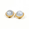 Moonstone Lucite Clip Earrings by 1960s Vintage - Vintage Meet Modern Vintage Jewelry - Chicago, Illinois - #oldhollywoodglamour #vintagemeetmodern #designervintage #jewelrybox #antiquejewelry #vintagejewelry