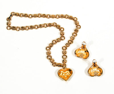 Rhinestone Heart Charm Necklace by Swarovski by Swarovski - Vintage Meet Modern Vintage Jewelry - Chicago, Illinois - #oldhollywoodglamour #vintagemeetmodern #designervintage #jewelrybox #antiquejewelry #vintagejewelry