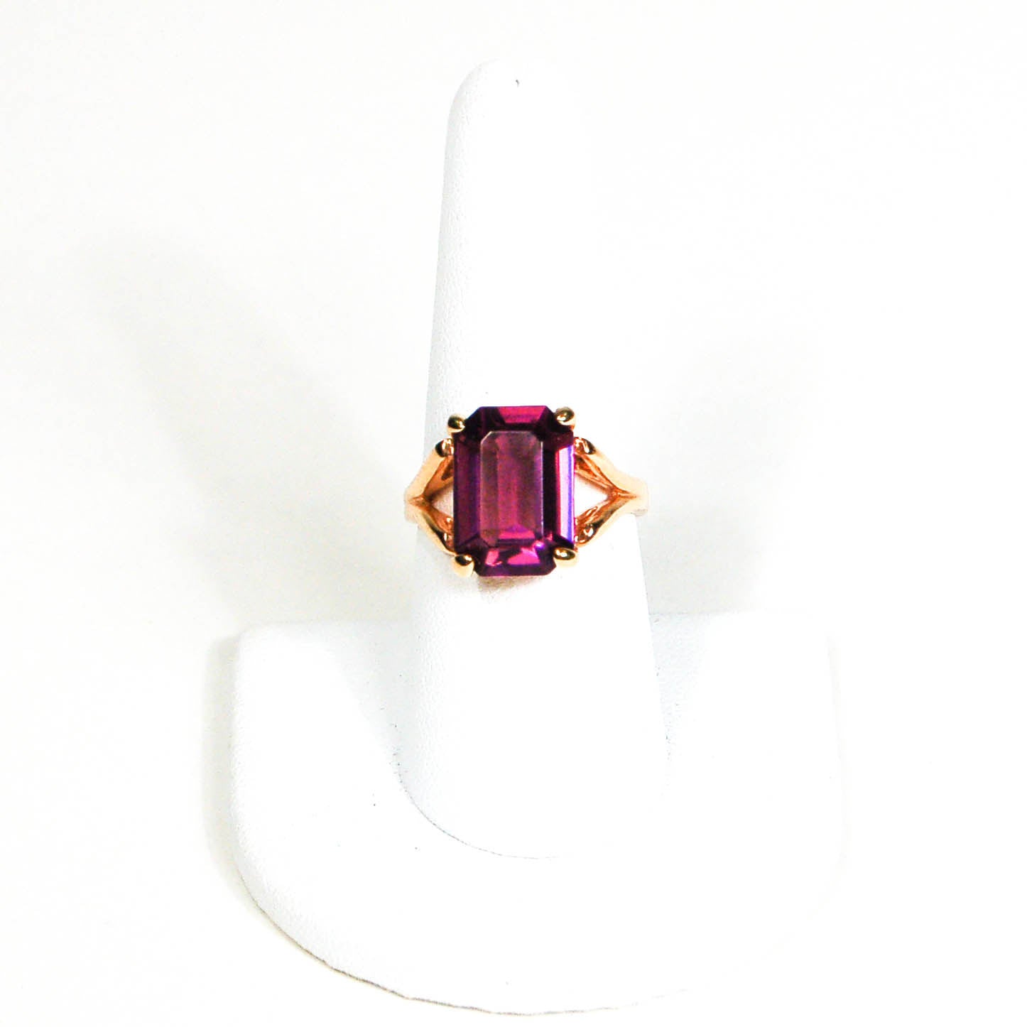 Purple Rhinestone Cocktail Statement Ring by 1980s - Vintage Meet Modern Vintage Jewelry - Chicago, Illinois - #oldhollywoodglamour #vintagemeetmodern #designervintage #jewelrybox #antiquejewelry #vintagejewelry