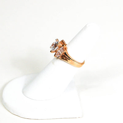 Solitaire CZ 18kt Gold Vermeil Engagement Ring by 1980s - Vintage Meet Modern Vintage Jewelry - Chicago, Illinois - #oldhollywoodglamour #vintagemeetmodern #designervintage #jewelrybox #antiquejewelry #vintagejewelry