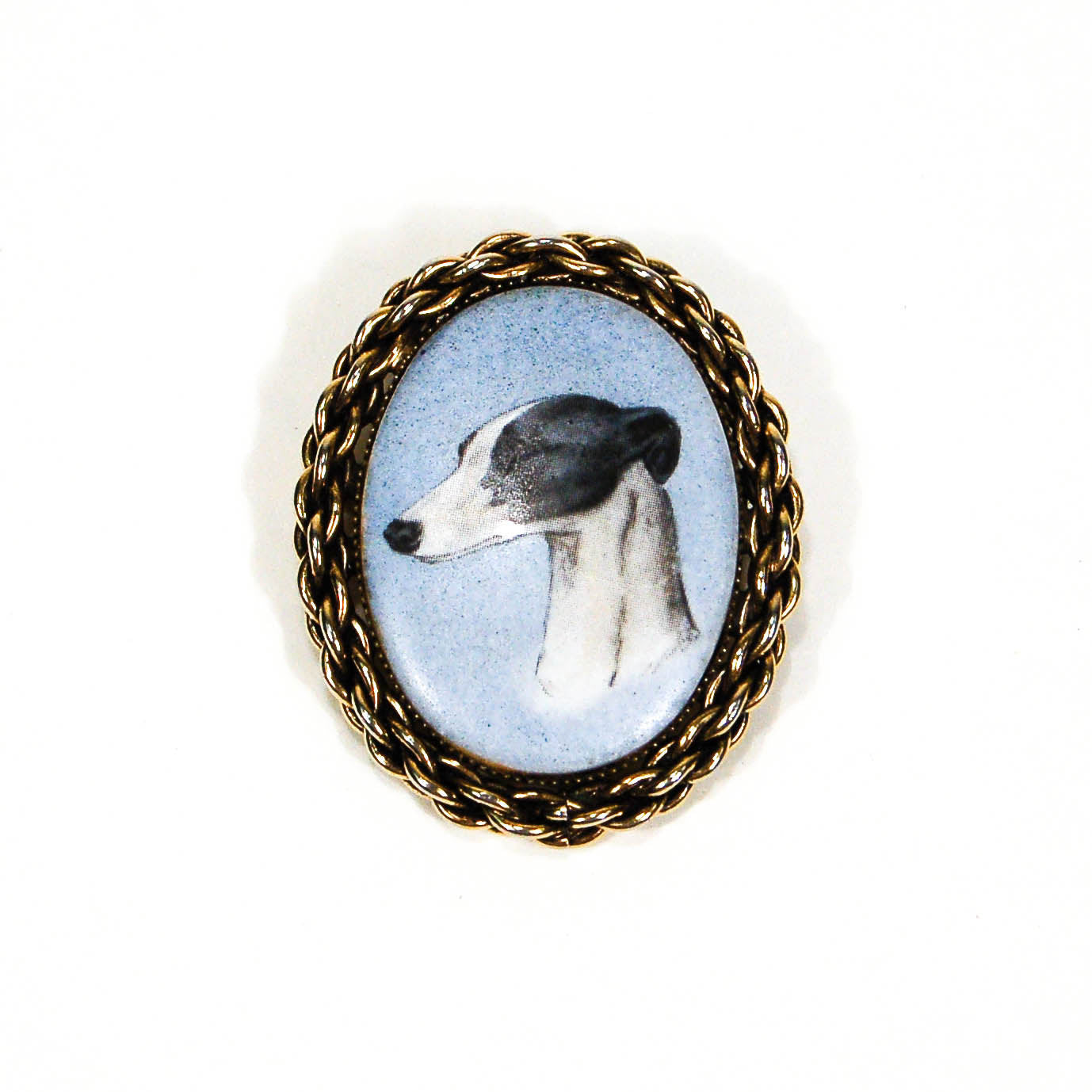 Whippet Dog Portait Brooch and Pendant by 1960s Vintage - Vintage Meet Modern Vintage Jewelry - Chicago, Illinois - #oldhollywoodglamour #vintagemeetmodern #designervintage #jewelrybox #antiquejewelry #vintagejewelry