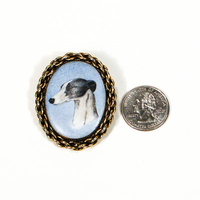 Whippet Dog Portait Brooch and Pendant by 1960s Vintage - Vintage Meet Modern Vintage Jewelry - Chicago, Illinois - #oldhollywoodglamour #vintagemeetmodern #designervintage #jewelrybox #antiquejewelry #vintagejewelry