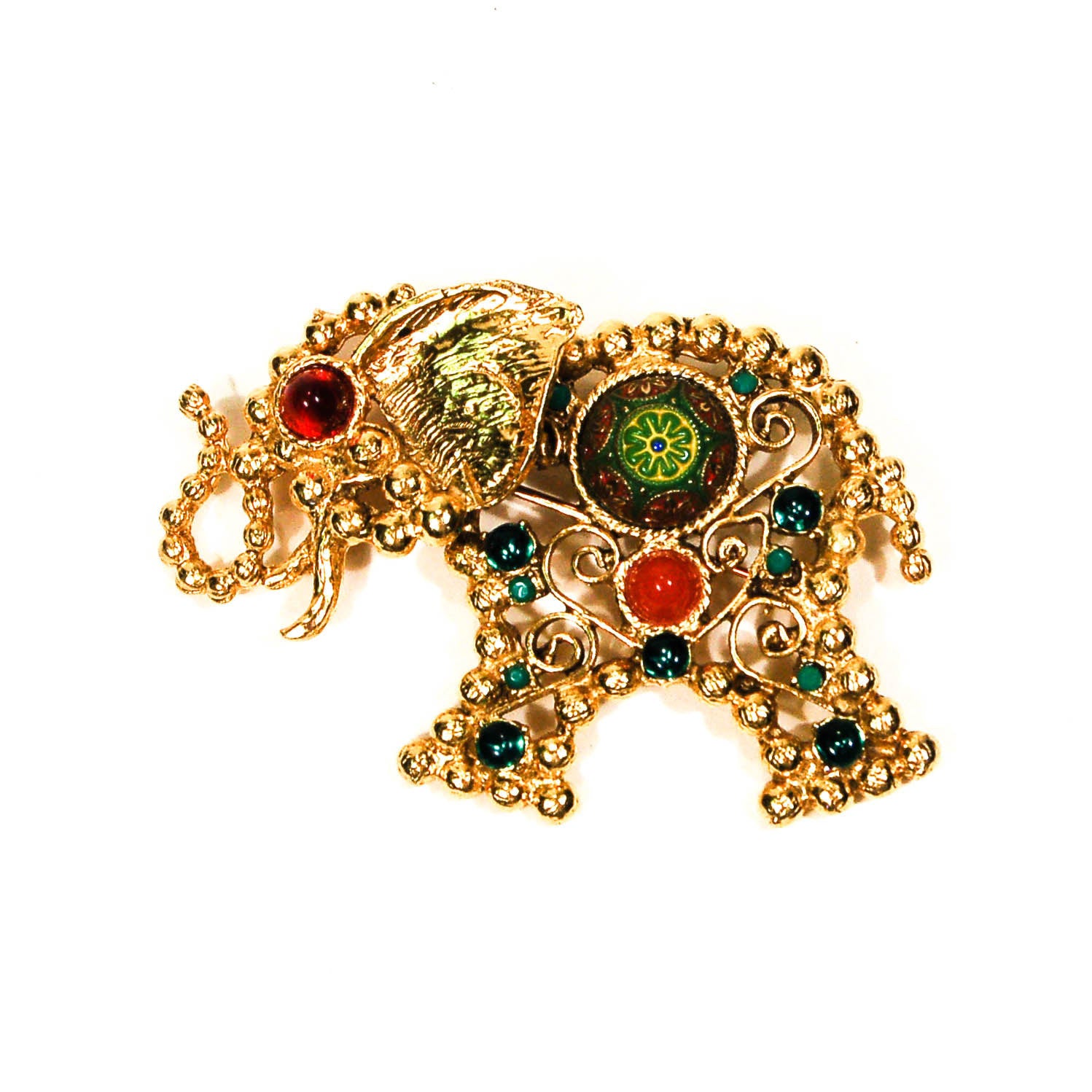 Bejeweled Moroccan Elephant Brooch by Juliana D & E by Juliana D & E - Vintage Meet Modern Vintage Jewelry - Chicago, Illinois - #oldhollywoodglamour #vintagemeetmodern #designervintage #jewelrybox #antiquejewelry #vintagejewelry