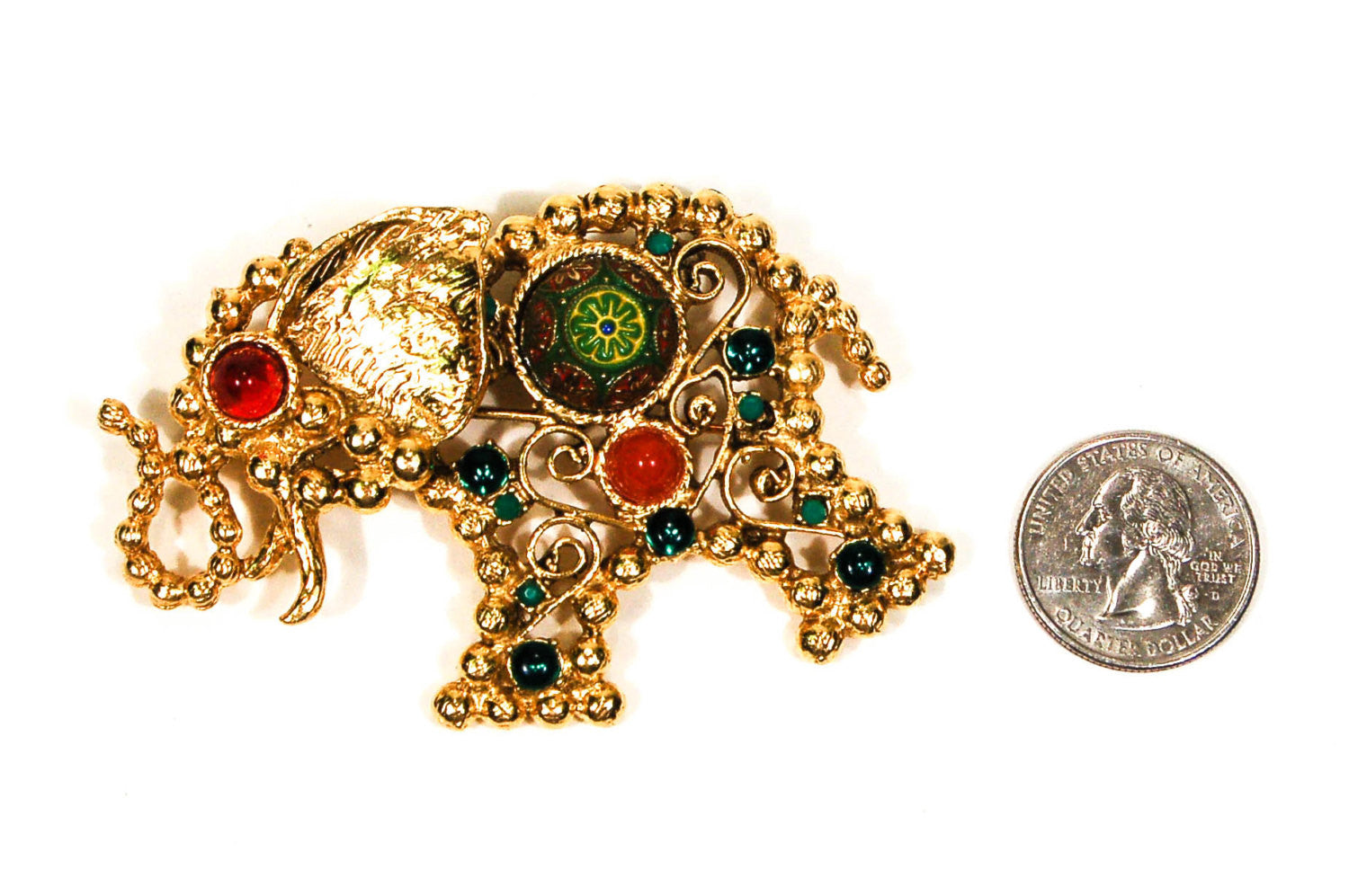 Bejeweled Moroccan Elephant Brooch by Juliana D & E by Juliana D & E - Vintage Meet Modern Vintage Jewelry - Chicago, Illinois - #oldhollywoodglamour #vintagemeetmodern #designervintage #jewelrybox #antiquejewelry #vintagejewelry