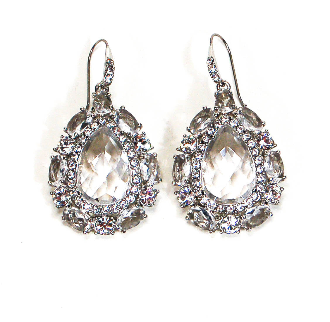 Crystal Rhinestone Statement Earrings by Monet by Monet - Vintage Meet Modern Vintage Jewelry - Chicago, Illinois - #oldhollywoodglamour #vintagemeetmodern #designervintage #jewelrybox #antiquejewelry #vintagejewelry