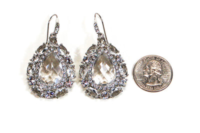 Crystal Rhinestone Statement Earrings by Monet by Monet - Vintage Meet Modern Vintage Jewelry - Chicago, Illinois - #oldhollywoodglamour #vintagemeetmodern #designervintage #jewelrybox #antiquejewelry #vintagejewelry