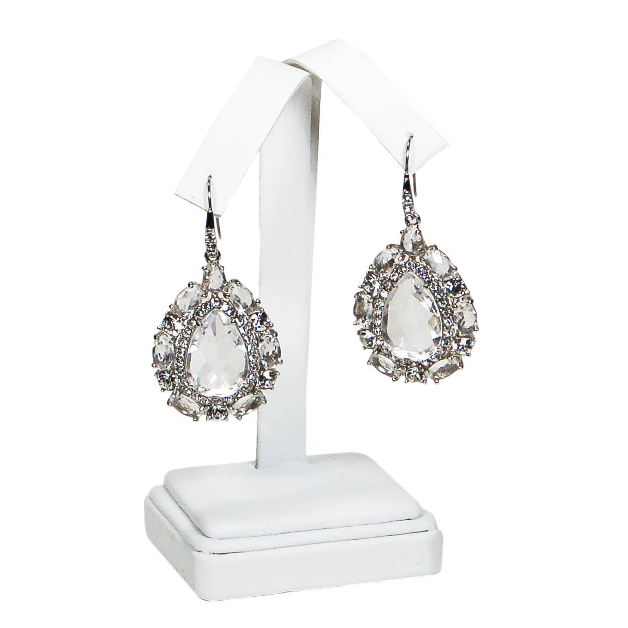 Crystal Rhinestone Statement Earrings by Monet by Monet - Vintage Meet Modern Vintage Jewelry - Chicago, Illinois - #oldhollywoodglamour #vintagemeetmodern #designervintage #jewelrybox #antiquejewelry #vintagejewelry