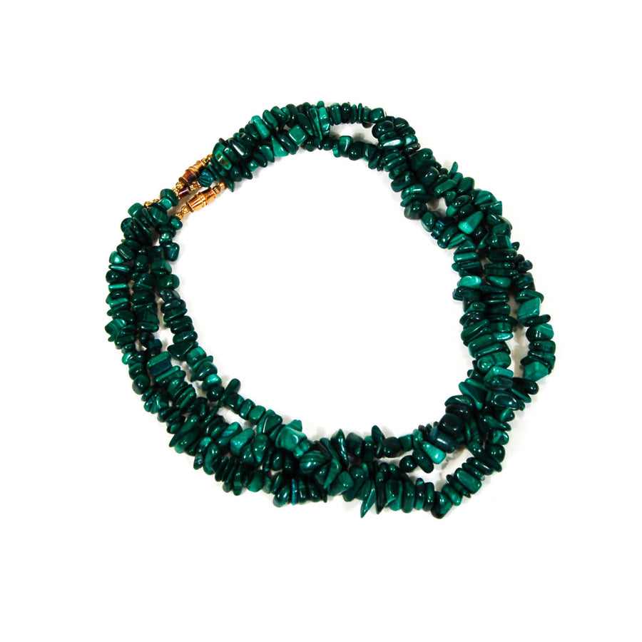 Malchite Necklace by Artisan - Vintage Meet Modern Vintage Jewelry - Chicago, Illinois - #oldhollywoodglamour #vintagemeetmodern #designervintage #jewelrybox #antiquejewelry #vintagejewelry