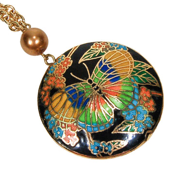 1970's Bohemian Cloisonne Butterfly Necklace by 1970's - Vintage Meet Modern Vintage Jewelry - Chicago, Illinois - #oldhollywoodglamour #vintagemeetmodern #designervintage #jewelrybox #antiquejewelry #vintagejewelry