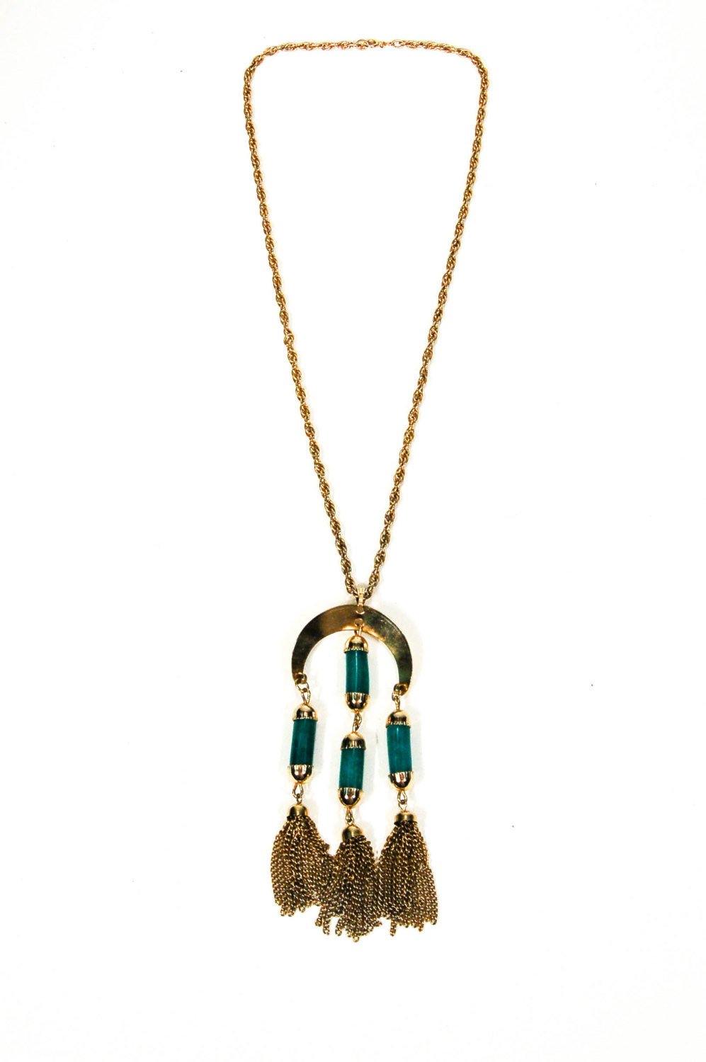 Jade Tassel Necklace by Jade - Vintage Meet Modern Vintage Jewelry - Chicago, Illinois - #oldhollywoodglamour #vintagemeetmodern #designervintage #jewelrybox #antiquejewelry #vintagejewelry