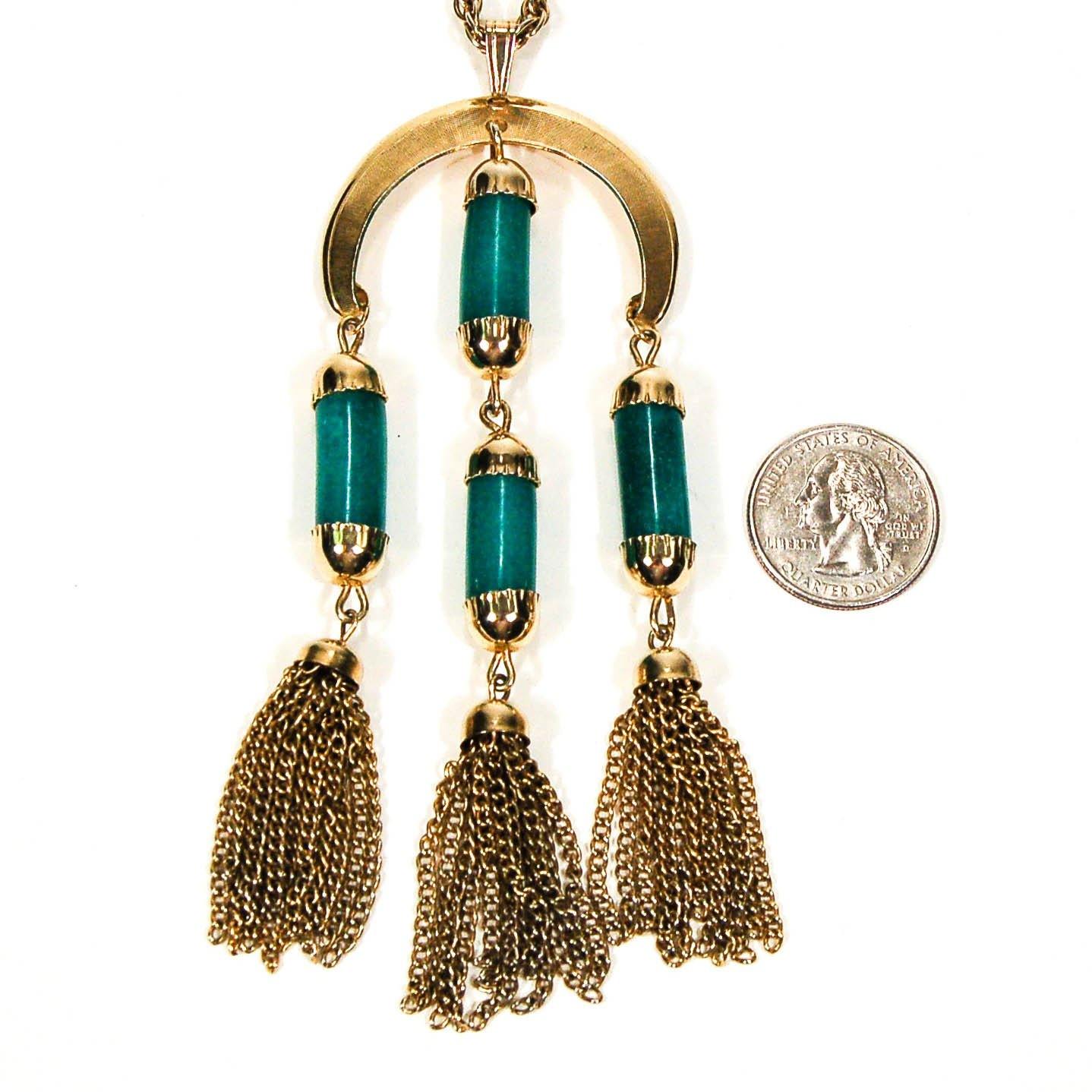Jade Tassel Necklace by Jade - Vintage Meet Modern Vintage Jewelry - Chicago, Illinois - #oldhollywoodglamour #vintagemeetmodern #designervintage #jewelrybox #antiquejewelry #vintagejewelry